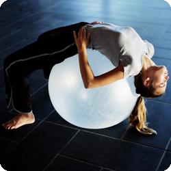 fitness exercise with ball